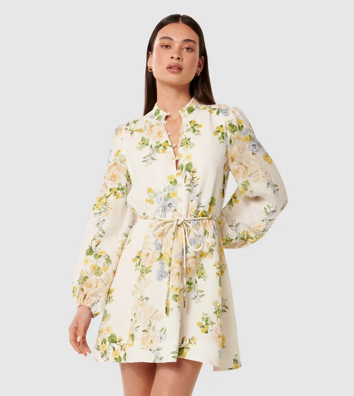 forever new  ANNALISE Floral Printed Mini Dress for Women | Best Price UAE